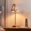 Klasyczna lampka stołowa nocna abażurowa mosiężna kolorowa minimalistyczna uniwersalna Rise & Ikat 120754 ENDON
